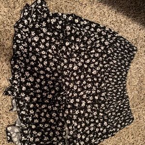 pacsun black and white skirt